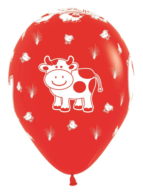 Ballonnen Farm Animals Mix 30cm 25st