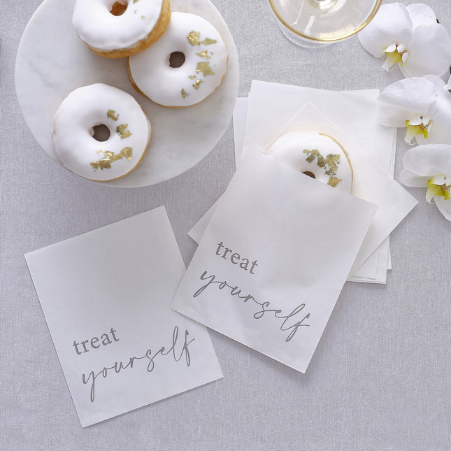 Bruiloft Uitdeelzakjes Treat Yourself Papier 17cm 20st