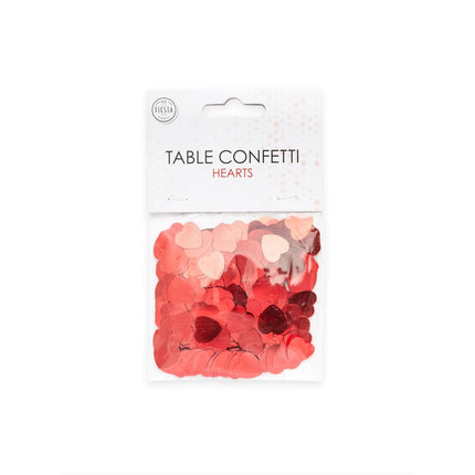 Tafelconfetti Hartjes Rood