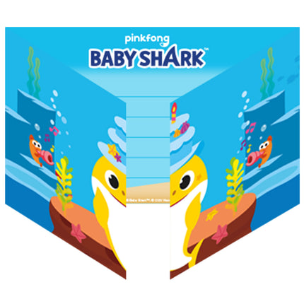 Baby Shark Uitnodigingen 8st