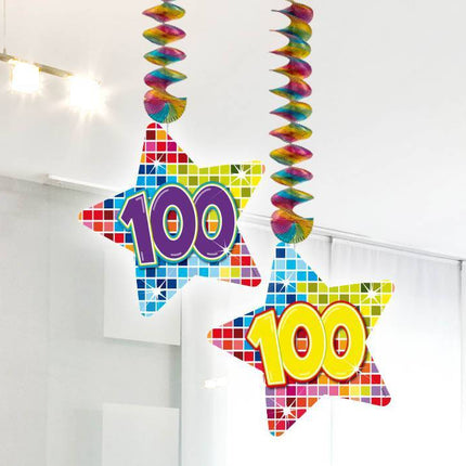 Hangdecoratie 100 Jaar 75cm 2st