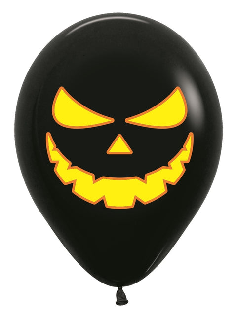 Ballonnen Pumkin Light Black 30cm 25st