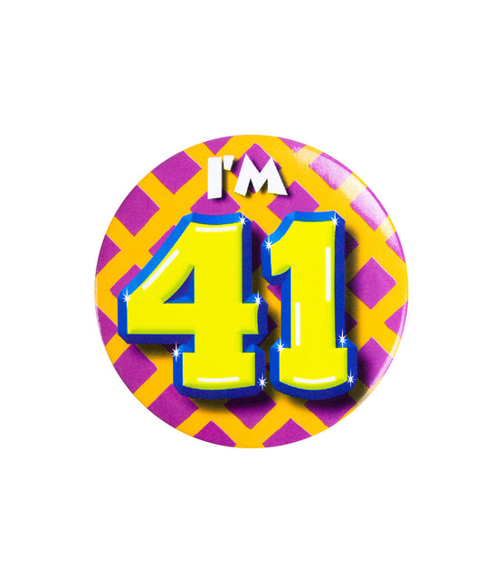 I'm 41 Button 41 Jaar 5,5cm