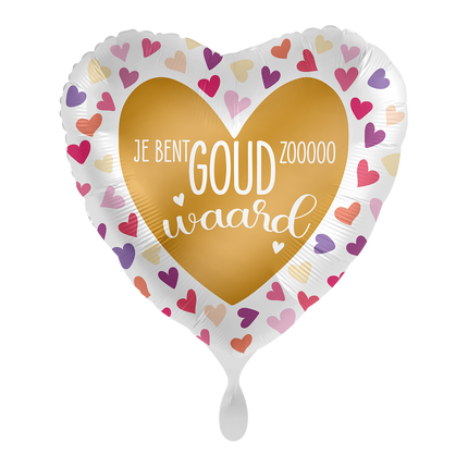 Goud Waard Helium Ballon Leeg 43cm