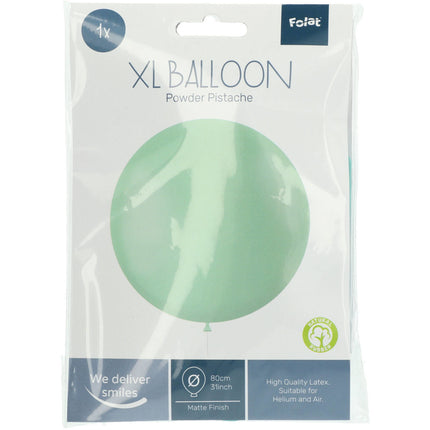 Mintgroene Ballon Powder Pistache 80cm