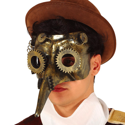 Steampunk Masker Bruin