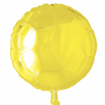 Helium Ballon Rond Geel 46cm leeg