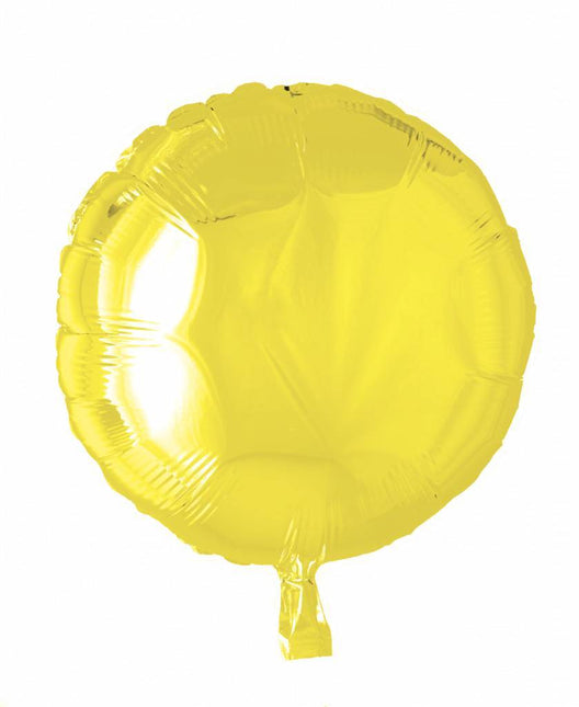 Helium Ballon Rond Geel 46cm leeg