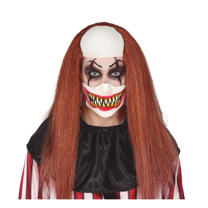 Halloween Half Masker Clowns Gezicht