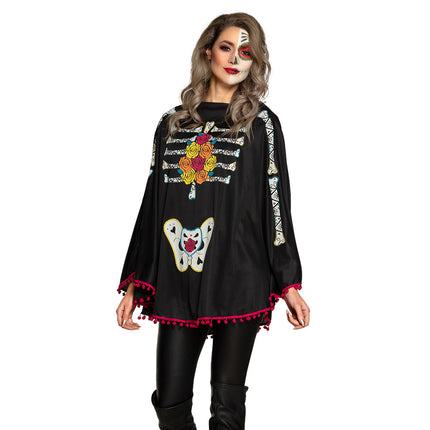 Halloween Day Of The Dead Poncho