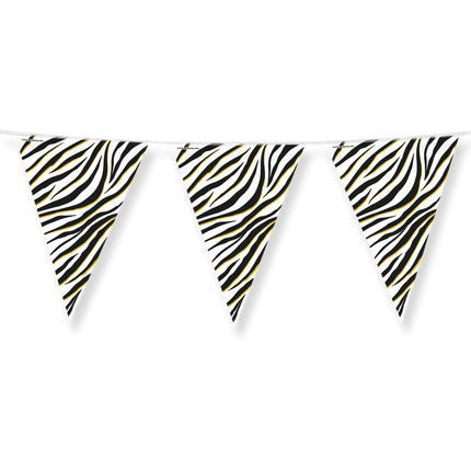 Zwart Witte Slinger Zebra Print 10m