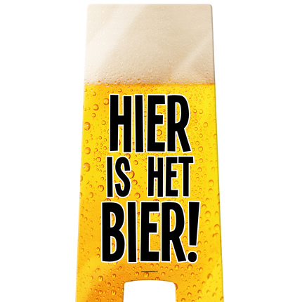 Warning Sign Hier is het Bier 62,5cm