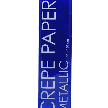 Crepe Licht Blauw Metallic 50cm 1,5m