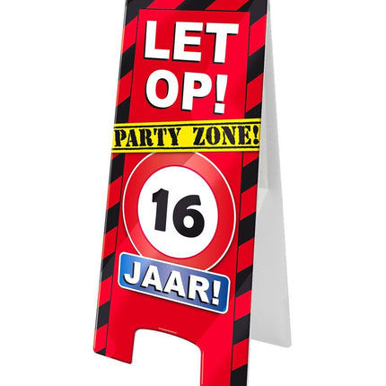 Warning Sign 16 Jaar 62,5cm