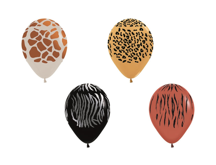 Ballonnen Animal Print Metallic Ink 12cm 50st