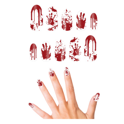 Halloween Nep Nagels Bloederig 10st