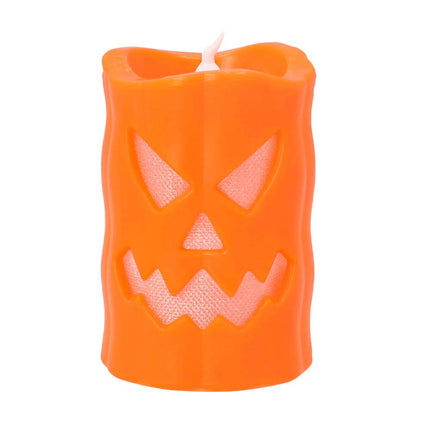 Halloween Pompoen Led-Kaars 10cm