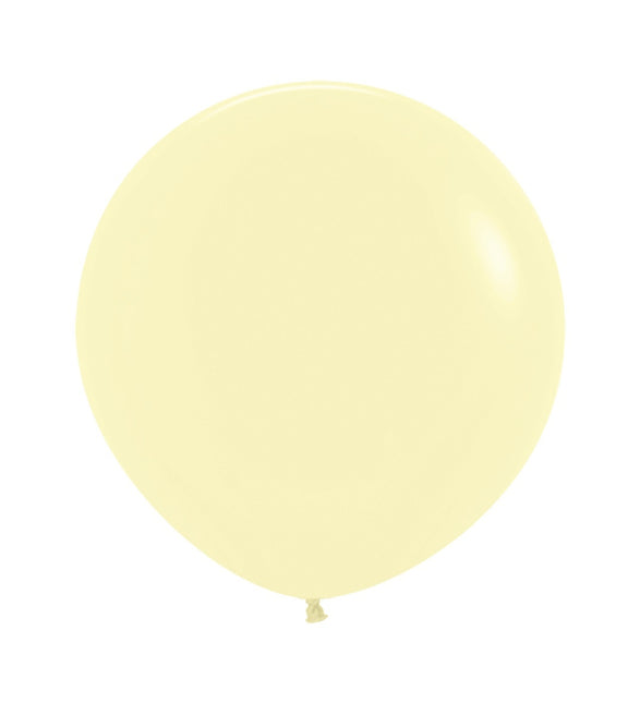 Ballonnen Pastel Matte Yellow 61cm 10st