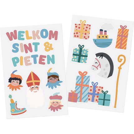 Raamstickers  Welkom Sint & Pieten