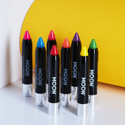 Moon Glow Neon UV Glitter Body Crayons Magenta 3.2g