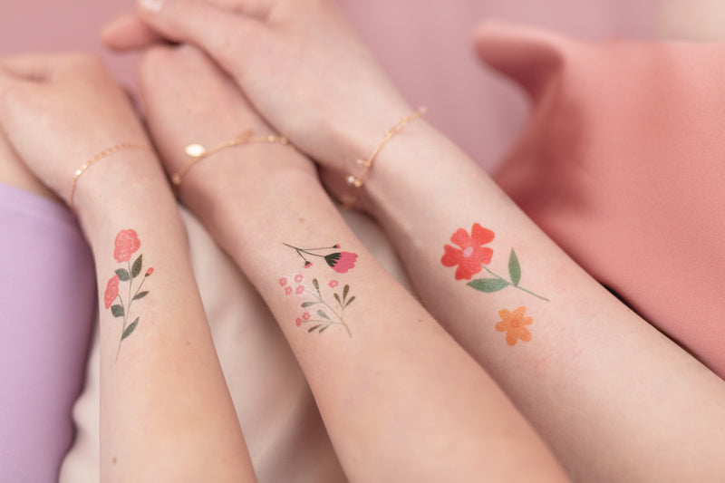 Tattoos Bloemen Mix 19st