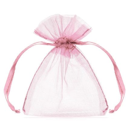 Organza Zakjes Roze 10cm 10st