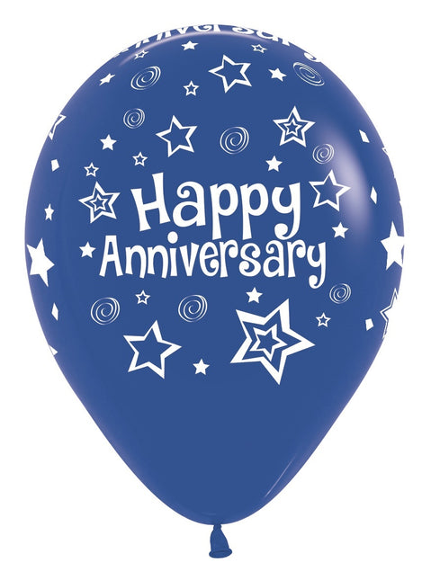 Ballonnen Happy Anniversary Mix 30cm 25st