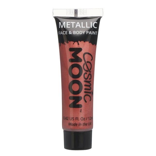 Cosmic Moon Metallic Face Paint Red 12ml