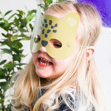 Jungle Dieren Maskers Zoo Party 6st