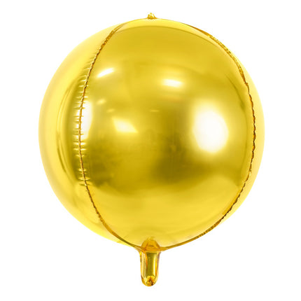 Helium Ballon Rond Goud Leeg 40cm