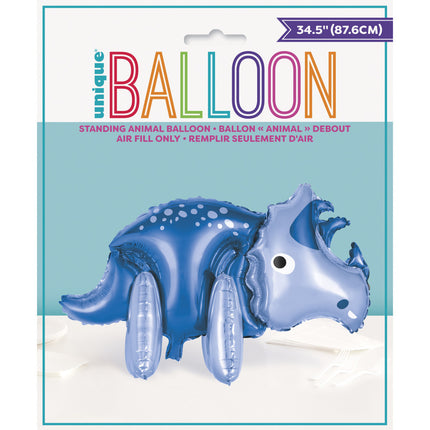 Dino Ballon Blauw XL 87cm