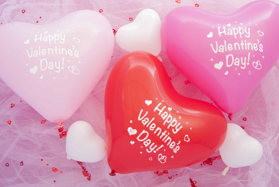 Ballonnen Hart Happy Valentine Mix 30cm 50st