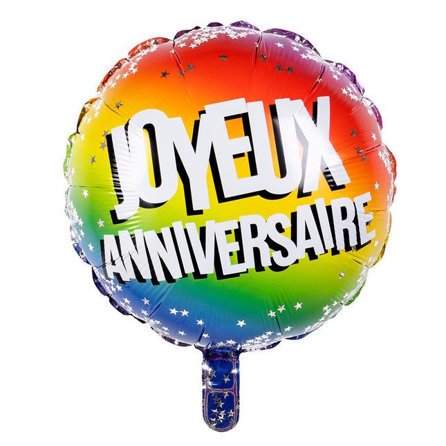 Joyeux Anniversaire Helium Ballon Leeg 45cm