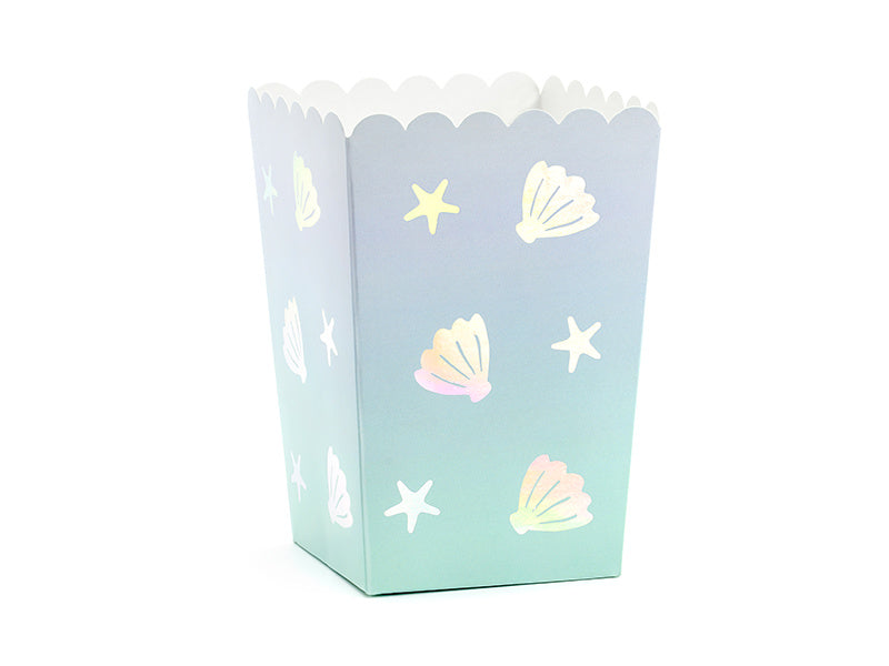 Popcorn Bakjes Zeemeermin 12,5cm 6st