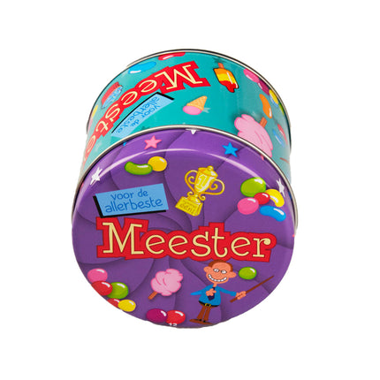 Snoepblik Meester 9cm