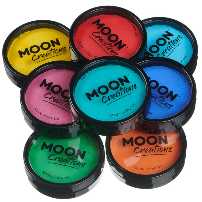 Moon Creations Pro Face Paint Cake Pots Bright Pink 36g