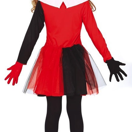 Harlekijn Halloween Kostuum Kind zwart-rood