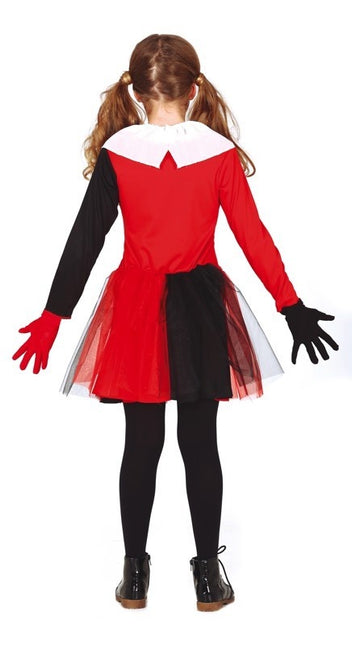 Harlekijn Halloween Kostuum Kind zwart-rood