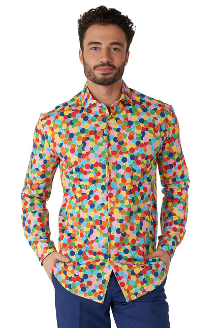 Feest Confetti Overhemd Heren OppoSuits