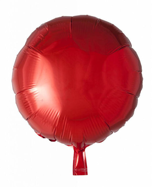 Helium Ballon Rond Rood 46cm leeg