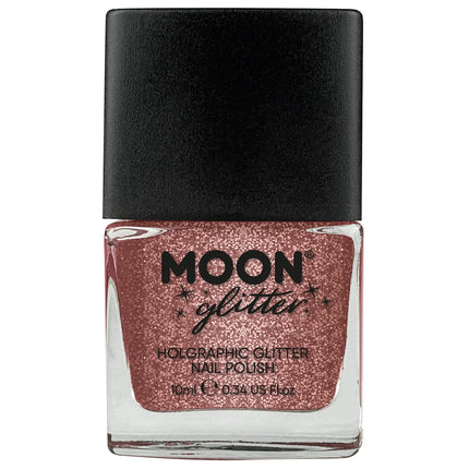 Moon Glitter Holographic Nail Polish Rose Gold 14ml