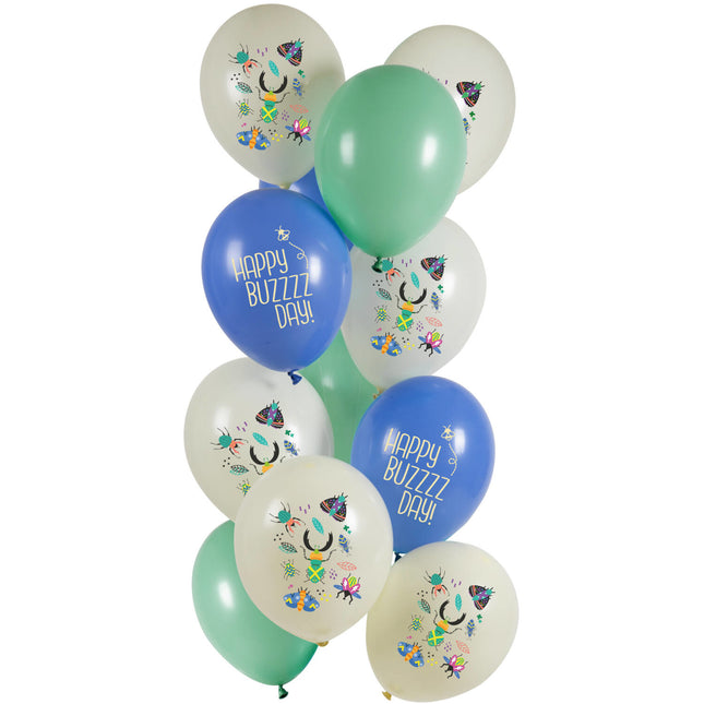 Happy Birthday Ballonnen Insecten 33cm 12st