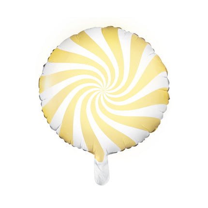 Helium Ballon Lichtgeel Swirl 45cm leeg