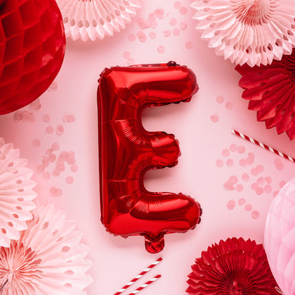 Folie Ballon Letter E Rood Leeg 35cm