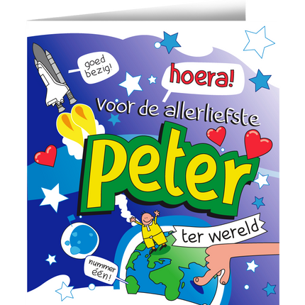 Wenskaart Peter 16,5cm