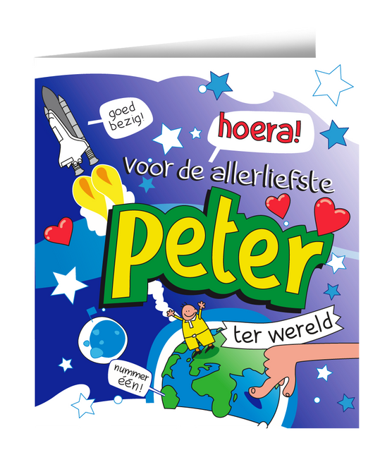 Wenskaart Peter 16,5cm