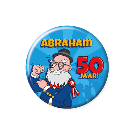 Abraham Button 50 Jaar 5,5cm