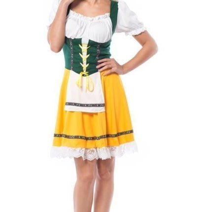 Dirndl Jurk Oktoberfest Geel Groen