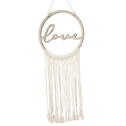 Beige Hangdecoratie Love 25,5cm