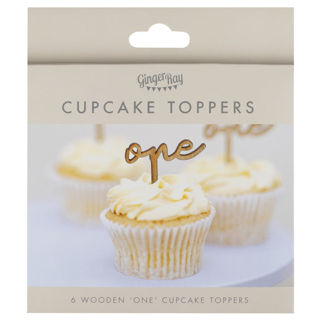 1 Jaar Cupcake Toppers 6st